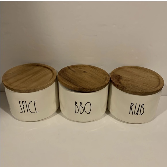 Rae Dunn SPICE - BBQ - RUB Cellar Set of 3 - NEW! - Picture 6 of 7